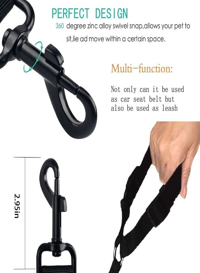 MIXEN Dog Cat Safety Seat Belt Strap Car Headrest Restraint Adjustable Nylon Fabric Dog Restraints Vehicle Seatbelts Harness,Durable, 360 Degree Swivel Attach Won't Twist, Reflective, Easy to Use - Image 5